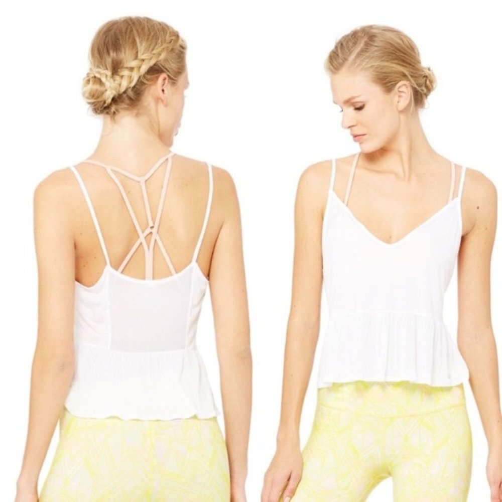 White - Alo Flutter Tank - M